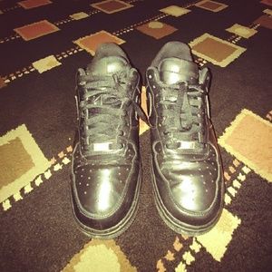 Black Air Force 1s men size 9